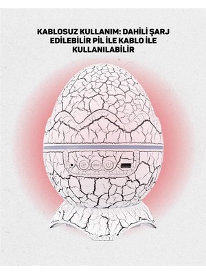 Elitse Dinozor Yumurtası Tasarımlı Projektörlü Gece Lambası