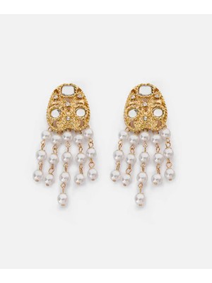 İpekyol Strass Taşlı ve Suni Incili Sallantılı Küpe IW6260068032265