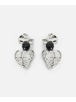 İpekyol Kontrast Boncuklu Dokulu Metal Küpe IW6260068055122
