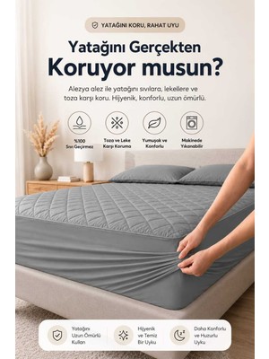Empressco Lidya Premium Kapitoneli Yatak Koruyucu Sıvı Geçirmez Alez