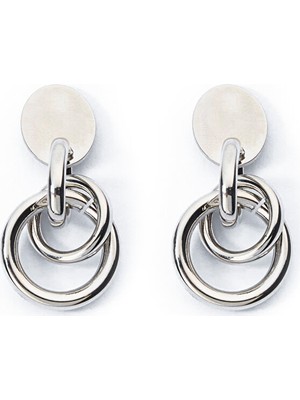 Twist Iç Içe Geçmiş Halkalı Metal Küpe TW6260068075122