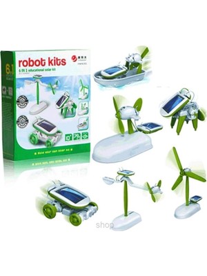 Die Grup Güneş Enerjili Robot Oluşturma Seti (6 In 1)
