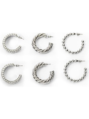 Twist Metal Halka Küpe Seti TW6260068076122