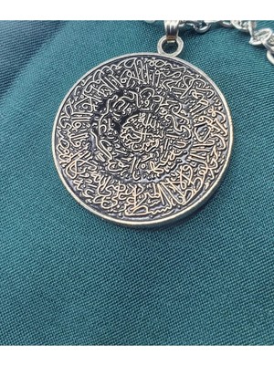 ShellWetr Unisex Kolye Dua Unisex Kolye Gümüş Kaplama Yemen Zırhı Şık Anlamlı Kolye
