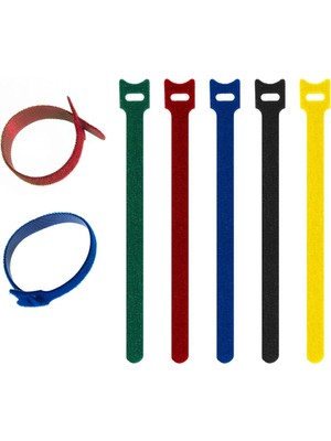Sungur's Store 10'lu Cırt Cırtlı Kablo Düzenleyici Seti - 15CM