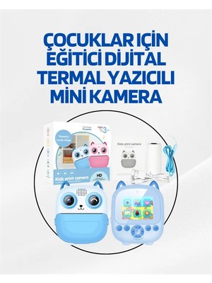 Sungur's Store Dijital Termal Yazıcılı Mini Kamera – Hd Video & Anında Fotoğraf Çıktısı