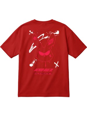 BarsDepo Ateez Baskılı Unisex Oversize T-Shirt