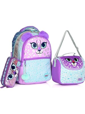 Empressco MU-9049 Shimmer Cat 3'lü Okul Sırt Çantası
