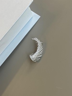 Sungur's Store Taşlı Kıkırdak Küpe - Gümüş