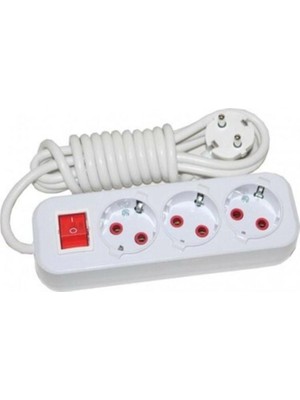 Sungur's Store Asel Priz 3 Lü 5 mt Anahtarlı