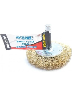 ALK HA10129 Pimli Sarı Tel Daire Fırça 50X6 mm