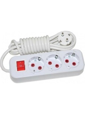 Sungur's Store Asel  Priz 3 Lü 3 mt Anahtarlı