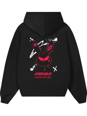 BarsDepo Ateez Baskılı Unisex Oversize Hoodıe