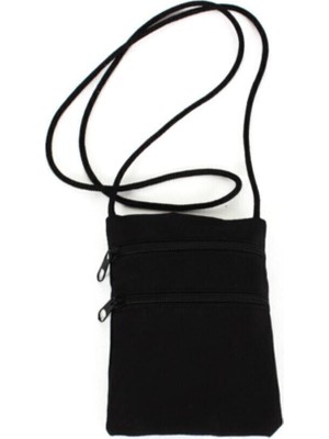 Empressco Unisex Siyah Boyun Askılı Para Cüzdanı H106-2