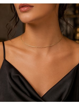 Luna Gold Kadın Altın Renk Ince Zincir Kolye – Minimal Şık Boyun Kolyesi