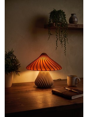 SPIRA3D Baskı Sarmal Mantar Masa ve Gece Lambası - Dekoratif Aydınlatma (23X23 Cm)