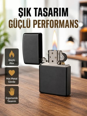 Twin Store Tasarım Metal Çakmak Minimal Mat Yüzeyli ve Şık Görünümlü