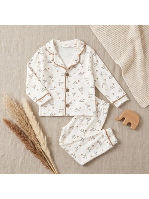 Minelora Kız Çocuk Love Desenli  Pijama Takımı