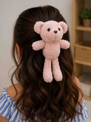 Bade Toka Sepeti 🧸 Sevimli Ayıcık Saç Tokası 🤎