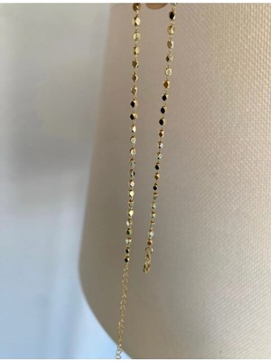 Bade Jewelry Fd Gold Asimetrik Tasarım Sıralı Model Zarif Kararmaz Çelik Halhal