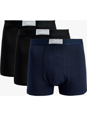 Koton Pamuklu Regular Fit Etiket Detaylı 3’lü Boxer Seti