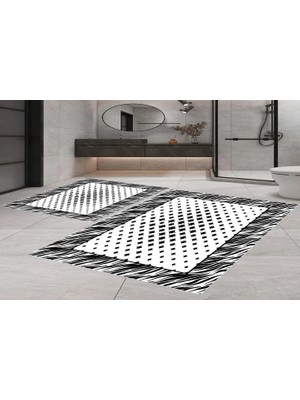 Vivense Dijital Baskı, Kaymaz Taban Ikili Banyo Paspası 100X60 + 60X50 cm  RVG5-0648
