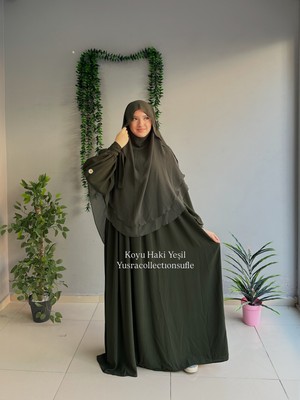 Yüsra Collection Papatya Nakışlı Liza Elbise ve Gölgeli Sufle 2”li Takım
