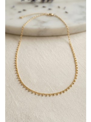 TKÇ Mey Ithalat® Gold Renk Topçcuk Model 60 cm Kadın Kolye