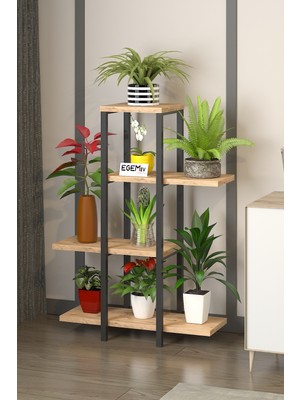 Empressco Saksılık Dekoratif  Raflı Metal Çiçeklik Saksı Standı Saksılık 87CM Boy