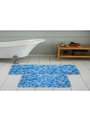 Vivense Dijital Baskı, Kaymaz Taban Ikili Banyo Paspası 100X60 + 60X50 cm  RVG5087