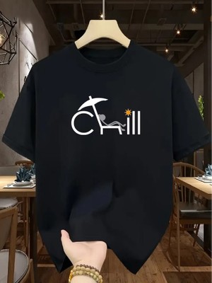 BarsDepo Chıll Baskılı Tişört, Premıum Kalite Unisex Çocuk / Yetişkin