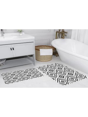 Vivense Dijital Baskı, Kaymaz Taban Ikili Banyo Paspası 100X60 + 60X50 cm  RVG5149