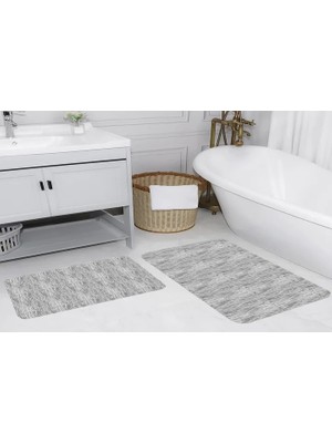 Vivense Dijital Baskı, Kaymaz Taban Ikili Banyo Paspası 100X60 + 60X50 cm  RVG5166