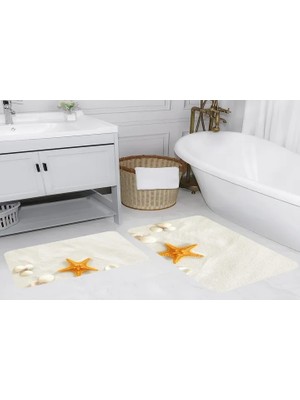 Vivense Dijital Baskı, Kaymaz Taban Ikili Banyo Paspası 100X60 + 60X50 cm  RVG5044