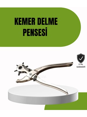 Alkasaz Deride Kemer Çanta Ayakkabı Delme Pensesi 6 Uçlu Döner Başlıklı Tamir Aleti