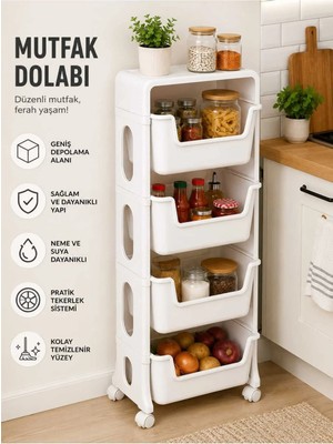 Dekozum Flexibox Çok Amaçlı Banyo Mutfak Oyuncak Dolabı Raf Organizer Saklama Depolama Ünitesi