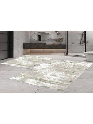 Vivense Dijital Baskı, Kaymaz Taban Ikili Banyo Paspası 100X60 + 60X50 cm  RVG5-0541