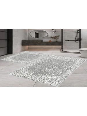 Vivense Dijital Baskı, Kaymaz Taban Ikili Banyo Paspası 100X60 + 60X50 cm  RVG5-0403