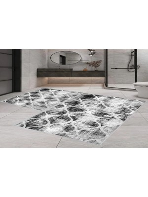 Vivense Dijital Baskı, Kaymaz Taban Ikili Banyo Paspası 100X60 + 60X50 cm  RVG5-1606