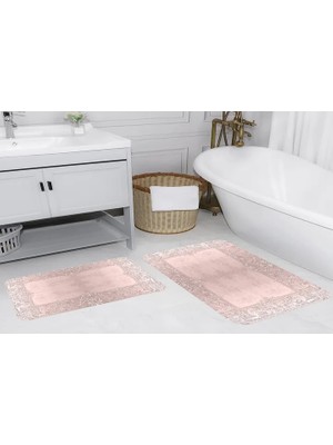 Vivense Dijital Baskı, Kaymaz Taban Ikili Banyo Paspası 100X60 + 60X50 cm  RVG5104