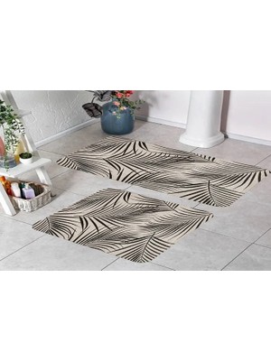 Vivense Dijital Baskı, Kaymaz Taban Ikili Banyo Paspası 100X60 + 60X50 cm  RVG5134