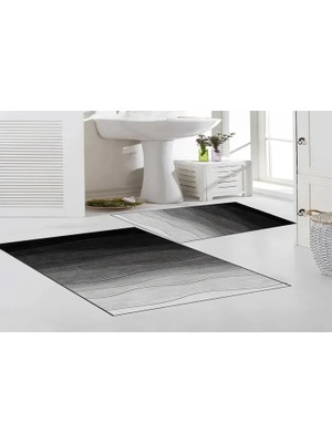 Vivense Dijital Baskı, Kaymaz Taban Ikili Banyo Paspası 100X60 + 60X50 cm  RVG5-1072