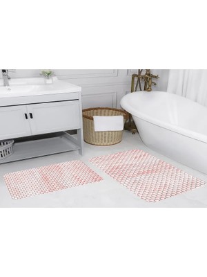 Vivense Dijital Baskı, Kaymaz Taban Ikili Banyo Paspası 100X60 + 60X50 cm  RVG5102
