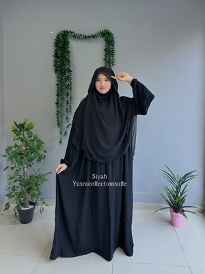 Yüsra Collection Menekşe Elbise ve Gölgeli Sufle 2'li Takım
