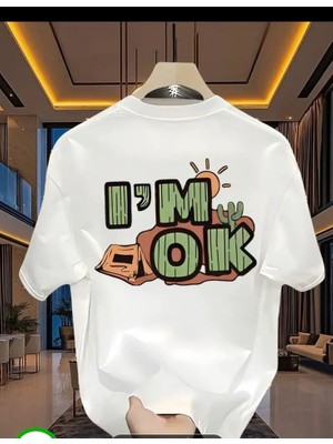 BarsDepo I'm Ok Baskılı Tişört, Premıum Kalite Unisex Çocuk / Yetişkin