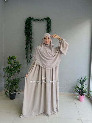 Yüsra Collection Menekşe Elbise ve Gölgeli Sufle 2'li Takım