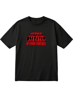 BarsDepo Ateez Baskılı Unisex Oversize T-Shirt