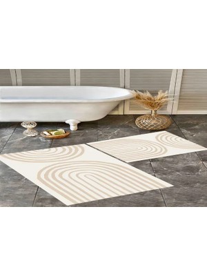Vivense Dijital Baskı, Kaymaz Taban Ikili Banyo Paspası 100X60 + 60X50 cm  RVG5314