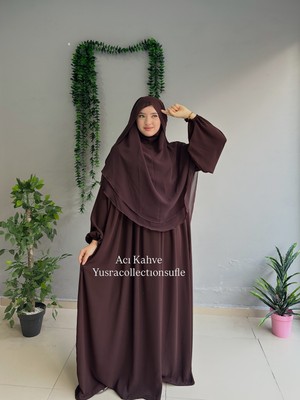 Yüsra Collection Menekşe Elbise ve Gölgeli Sufle 2'li Takım