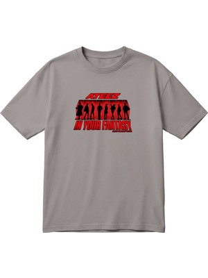 BarsDepo Ateez Baskılı Unisex Oversize T-Shirt
